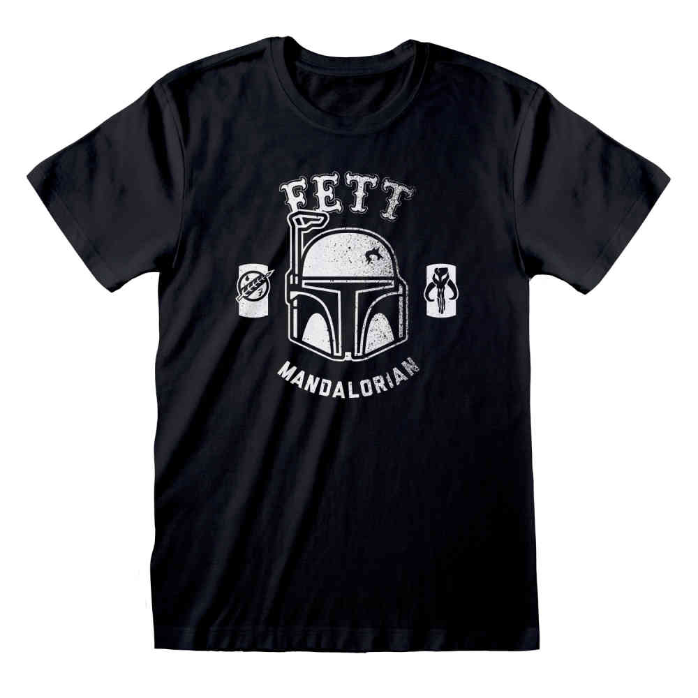 Disney Star Wars - Fett Mandalorian Herren T-Shirt - Schwarz